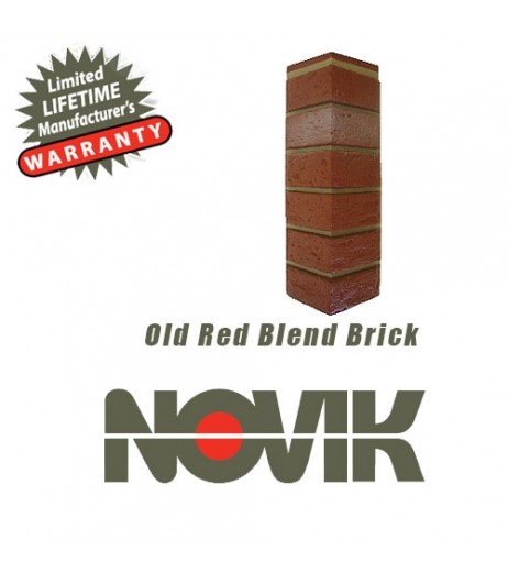 Old Red Blend Brick Pattern Corner